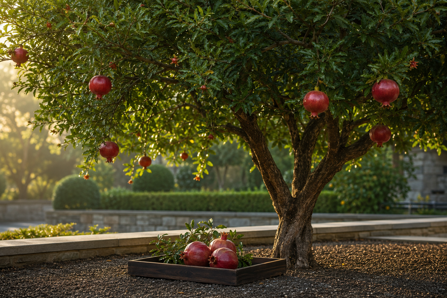 Pomegranate tree with a selective harvest representing qualified leads from law firm SEO
