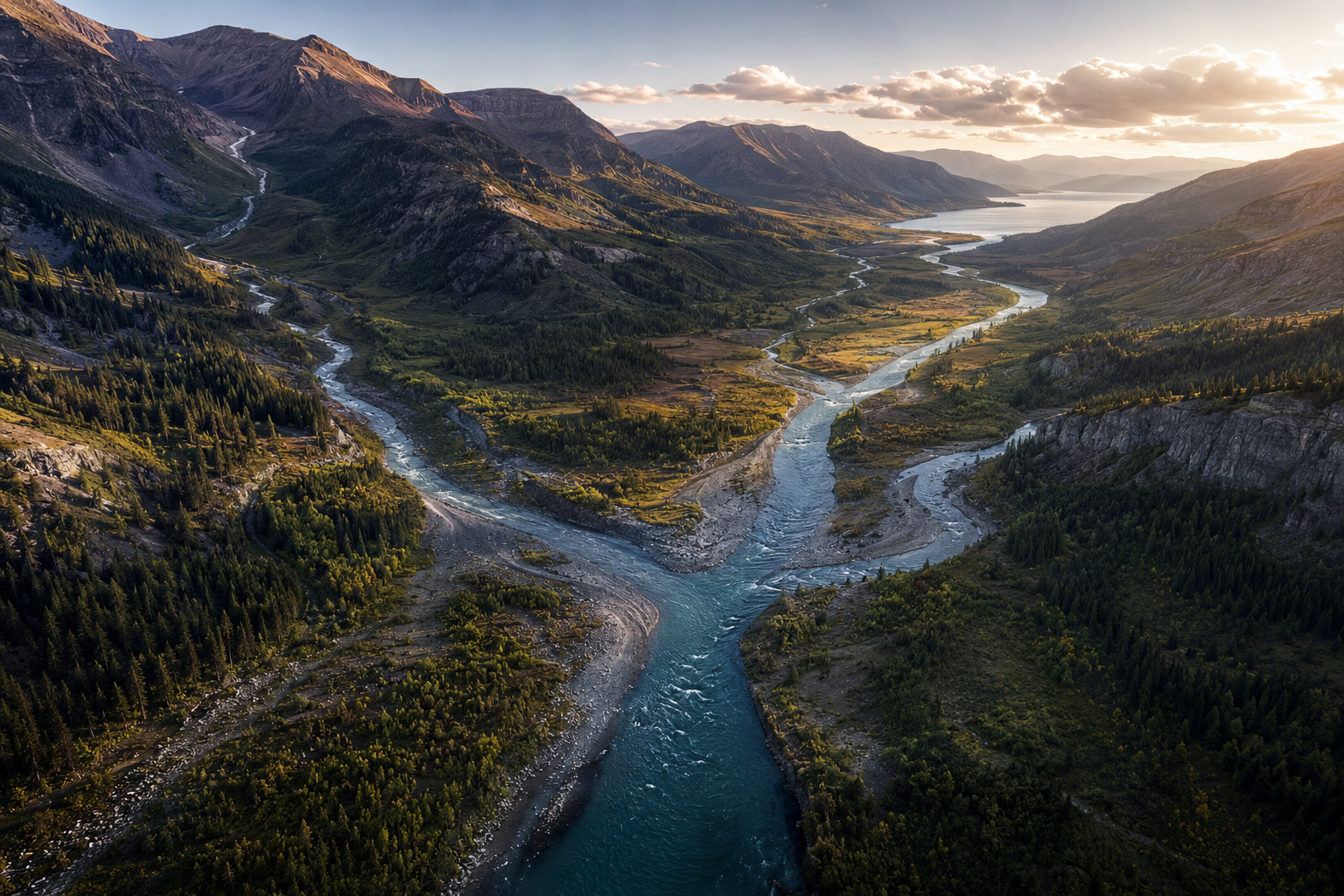 Natural tributaries merging into one river to represent an optimized law firm service page