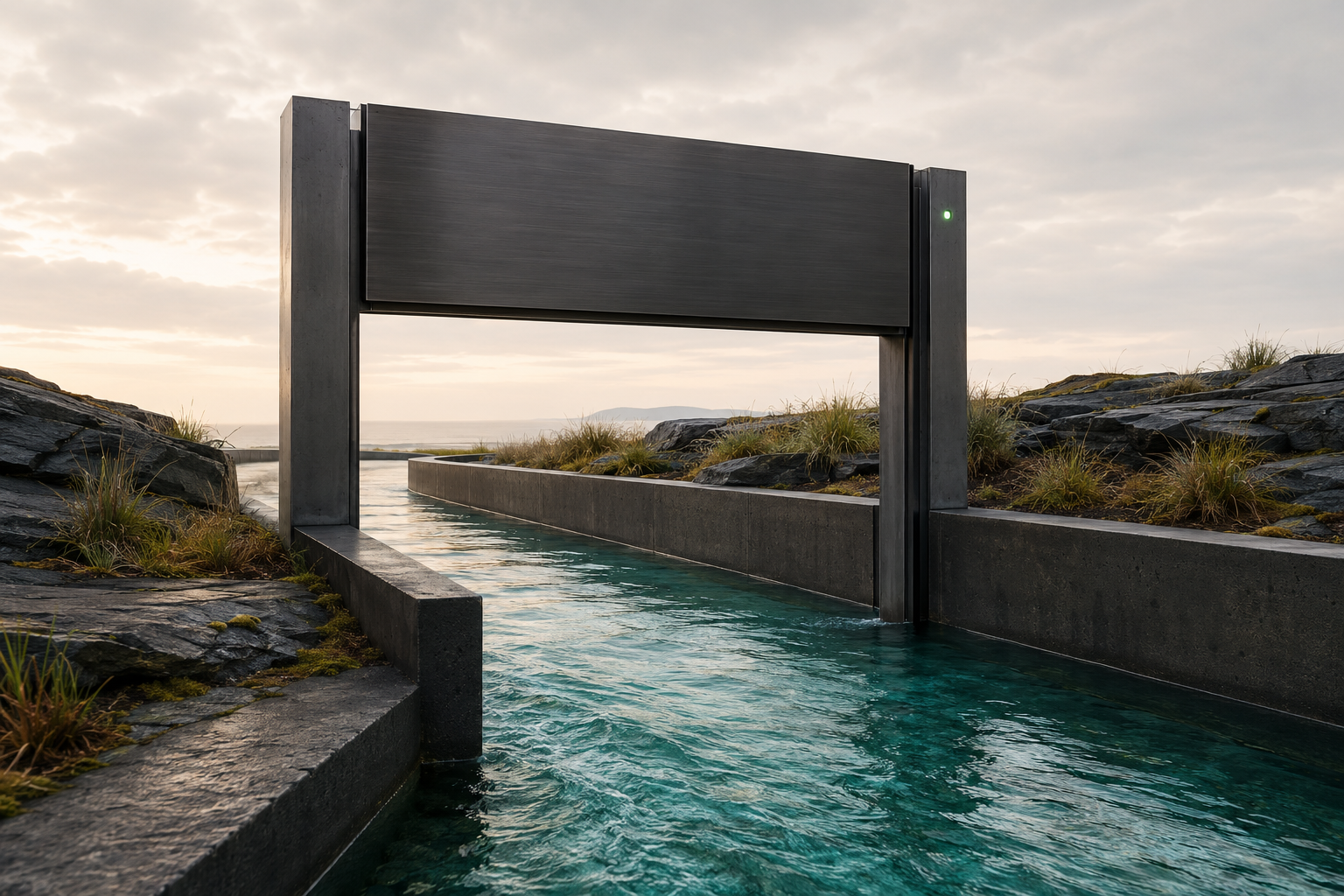 Raised gate allowing water to flow freely, representing technical SEO improvements
